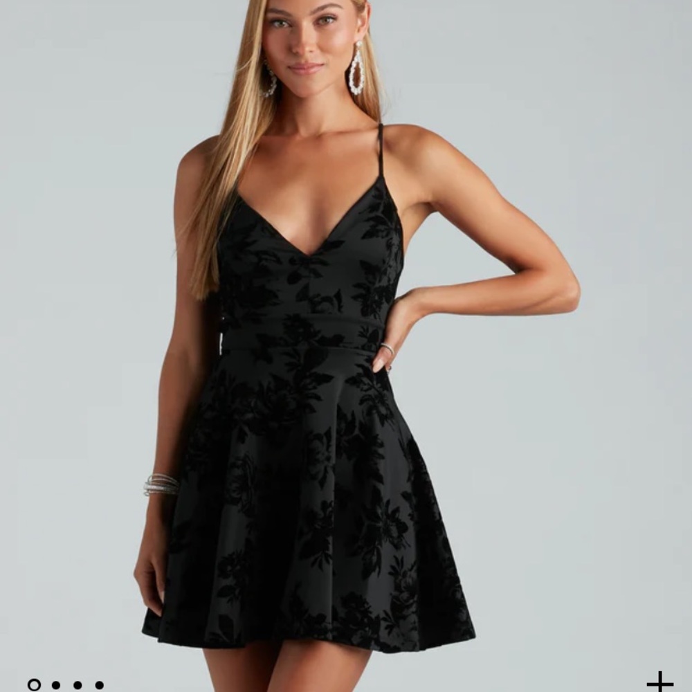 Windsor Black Floral Mini Dress
